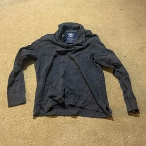 American Eagle Men's Mock Neck Button Pullover Sweatshirt